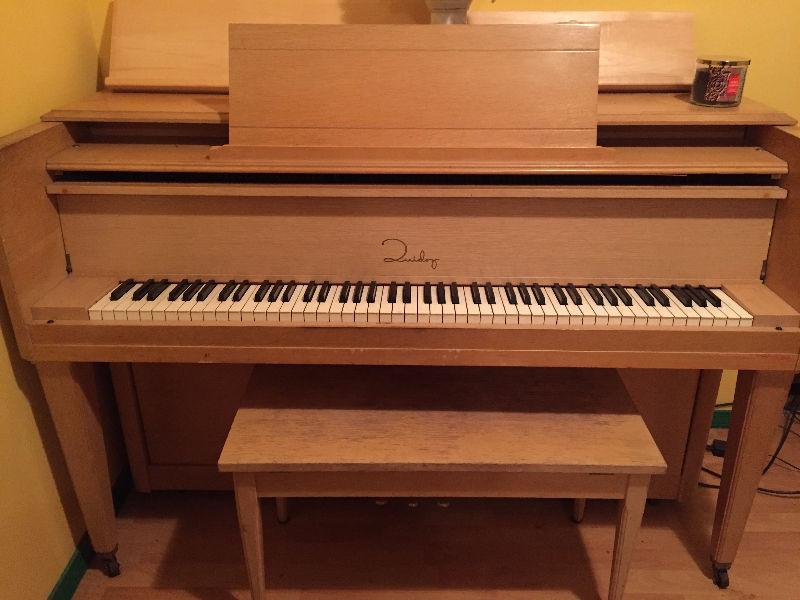 Piano with bench - As Is, Must Go