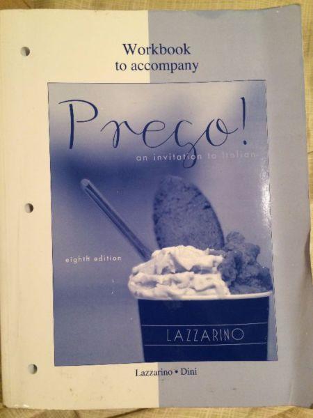 Prego Invitation To Italian /Workbook / Lab manual