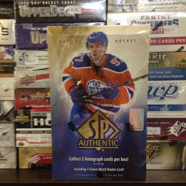2015-16 SP Authentic Hockey Card Box and Packs