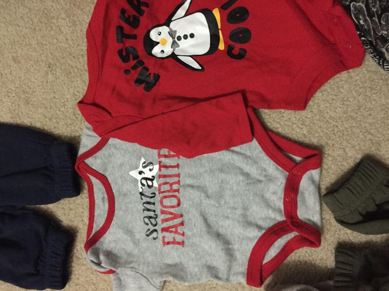 Gently used boy baby 0-3 clothing lot some brand new