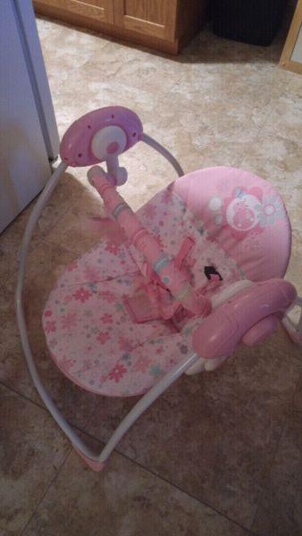 Pink Baby Swing