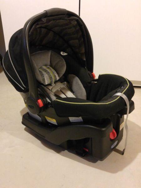 Graco car seat, base and stroller plus additional items