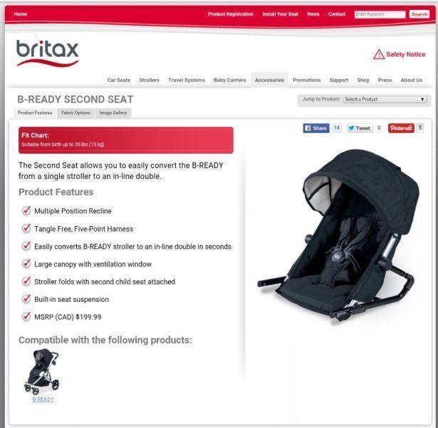 Wanted: ISO Britax B-Ready 2nd seat