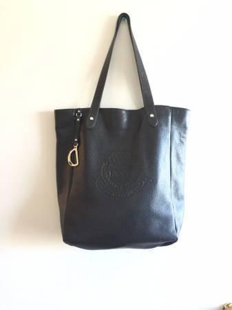 ralph lauren soft leather black bag