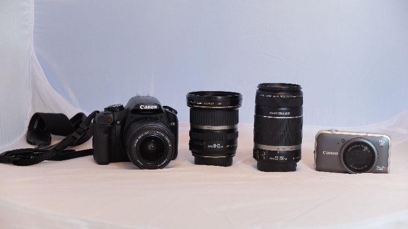 Canon Rebel xsi plus three Canada lens
