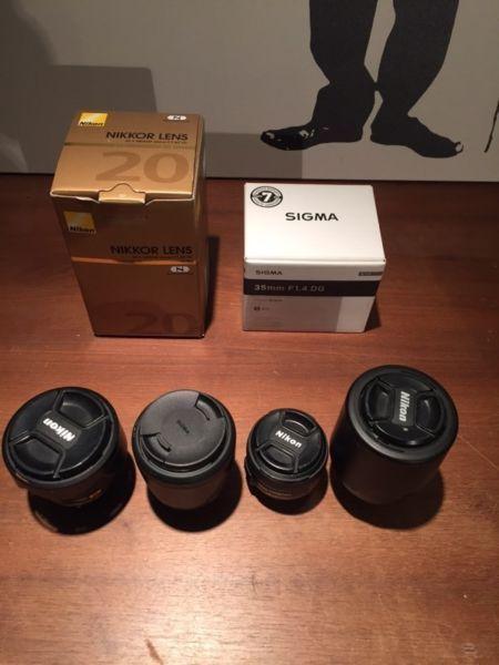 Nikon FULL FRAME lenses for sale!