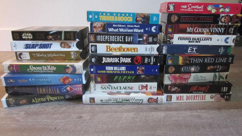 30 Assorted VHS tapes