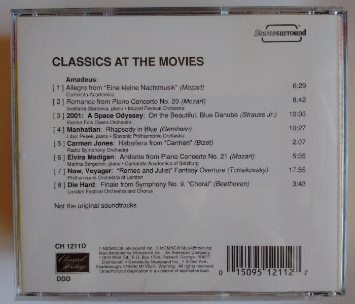 Classics at the Movies -- Set of 4 CD's (EXCELLENT condition)