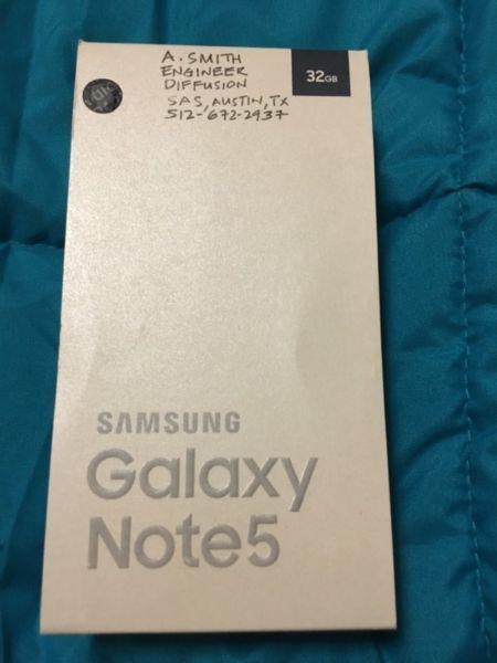 Selling Samsung Galaxy Note 5 for $350.00