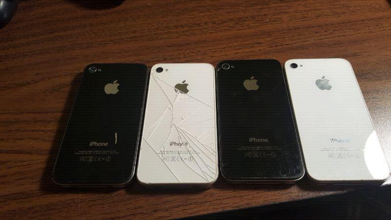 3 iPhone 4s and 1 iPhone 4 150 a pce 100 for the 4 telus !