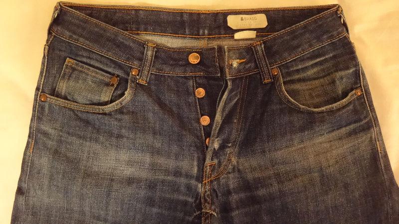 H&M Men's 32 x 30 Bragg Straight Fit Dark Blue Jeans