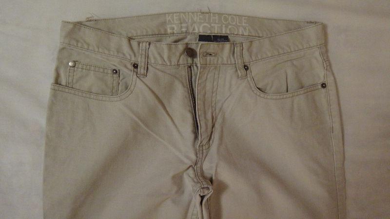 Kenneth Cole Reaction Men's khaki slim fit jeans 32 x 32
