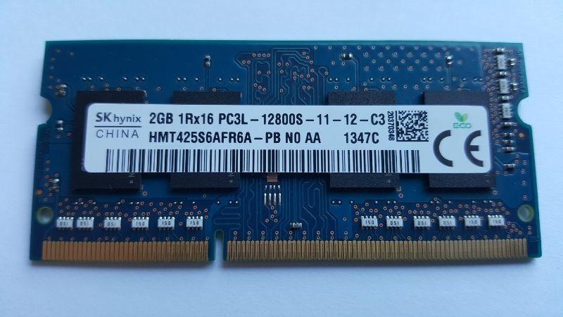 Hynix 2GB DDR3L-1600MHz (PC3L-12800) SODIMM RAM for Laptop