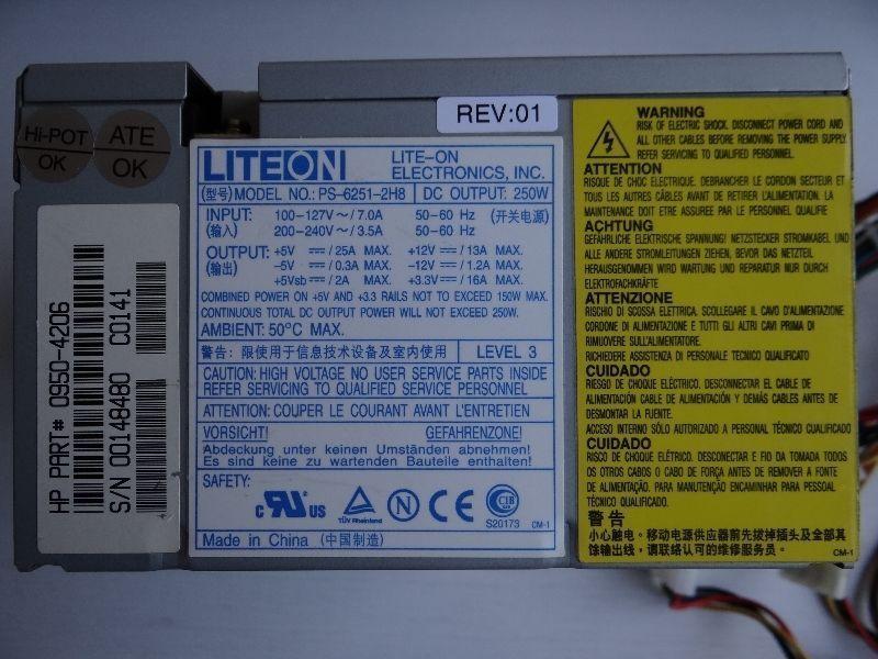 LITEON 250W ATX12V Power Supply