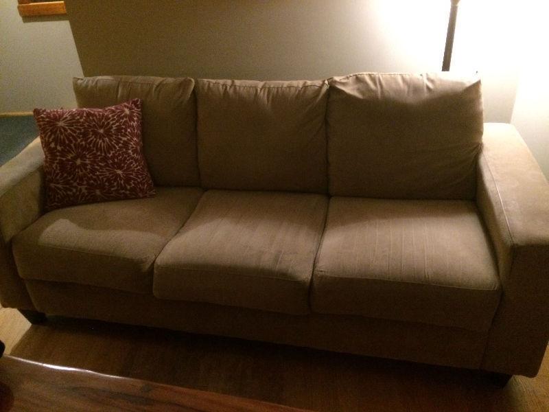 Faux Suede couch and love seat