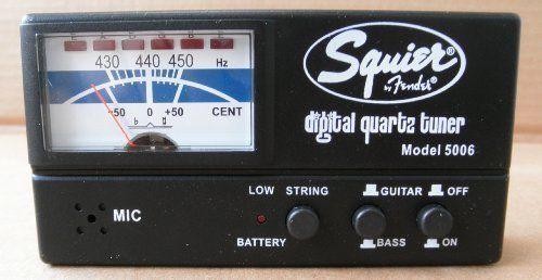 TUNER - Squire by Fender Guitar and Bass Tuner, model 5006