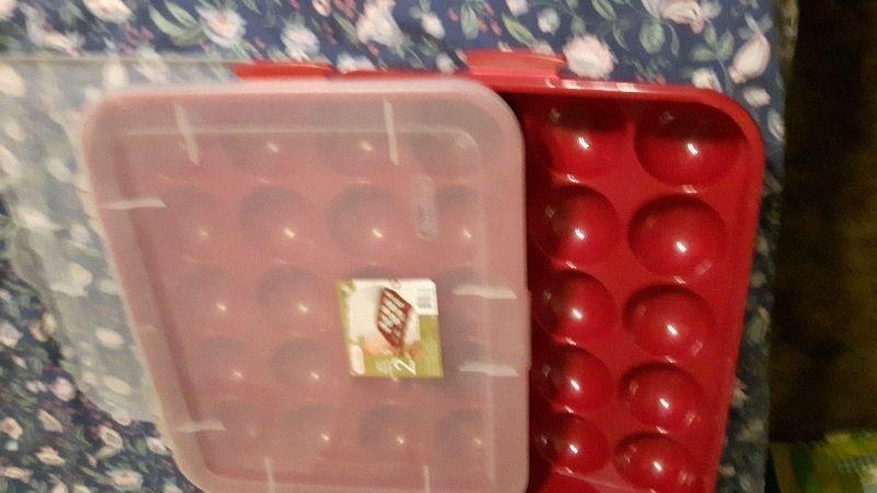 2 ORNAMENT CASES - EACH HOLDS 20 - 1 LOT ONLY