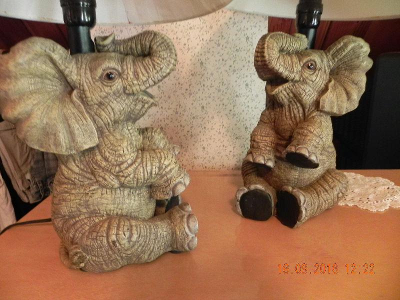 Two Beautiful Elephant Lamps