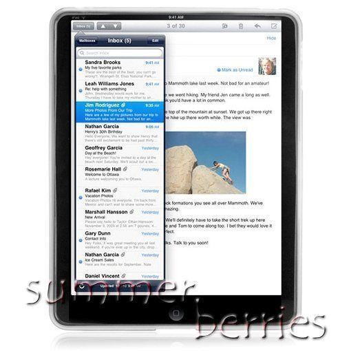Semi-Translucent Silicone Case for Apple iPad - White