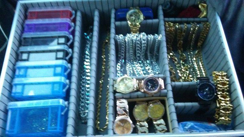 Luxury Watch and Chain, jewelry collection