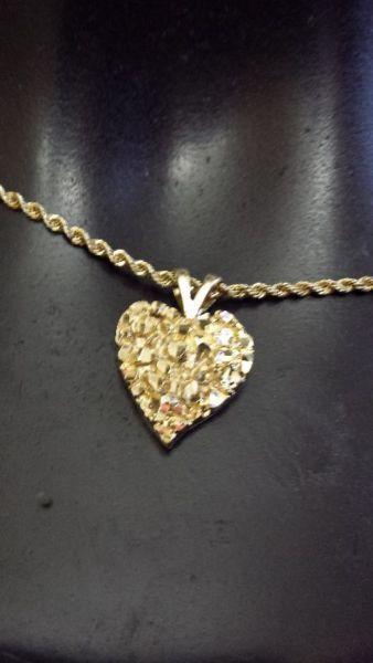10 Karat Gold Heart Necklace