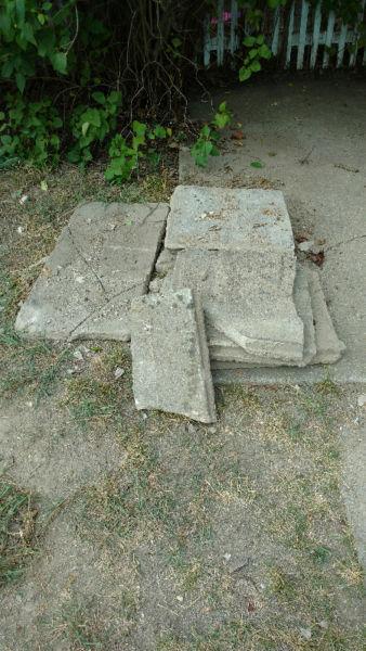 Free broken patio stones!!