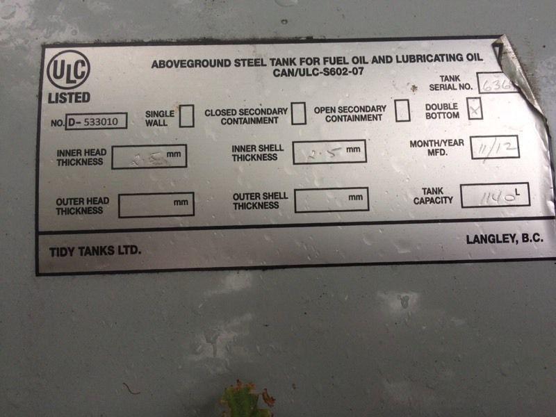 Home heating oil tank