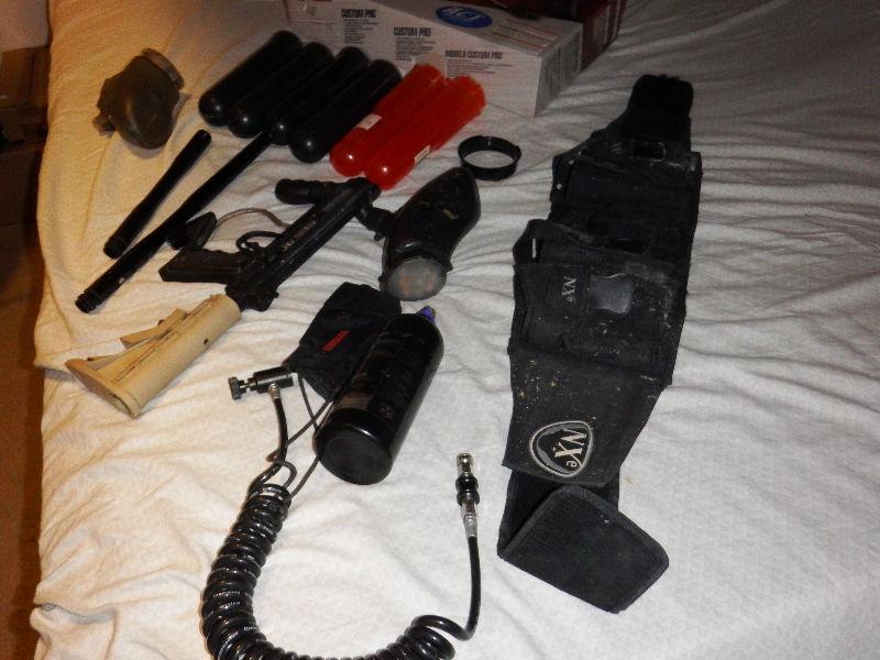 paintball gun and accessories
