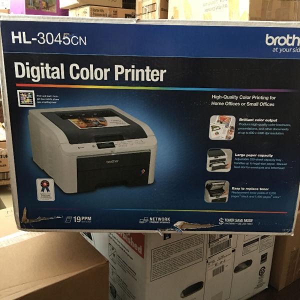 Brother HL-3045CN Digital Laser Color 19 PPM Printer NEW