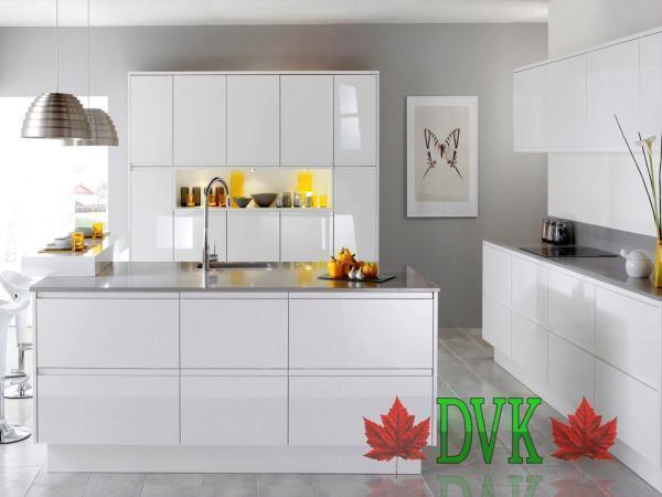 DVK KItchen cabinets -Shaker High glossy White Flat On Sale