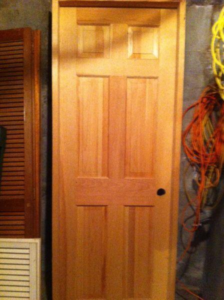 Pine 4 panel door with jamb
