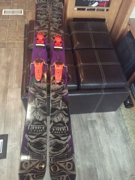 Like New-Seth Morrison K2 Obsethed 178 skis w/Rossy fk5 binding