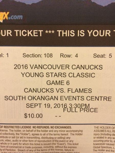 2 side by side premium tickets to all Young Stars Games