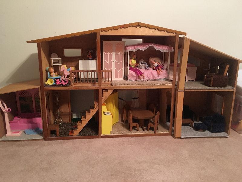 Wooden barbie house for sale