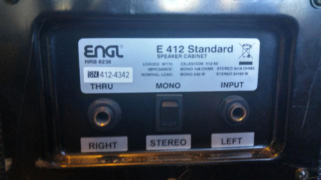 ENGL 4x12 Standard Slant Cabinet w/ Celestion V12-60 - $600 OBO