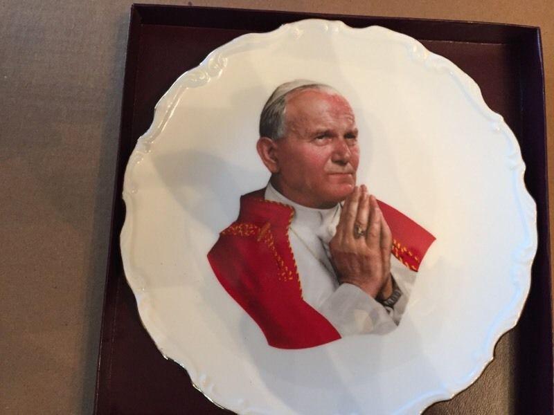 Pope John Paul ll plate