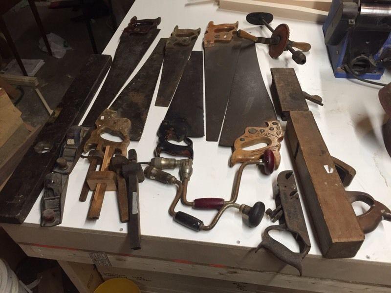 Antique woodworking tools lot