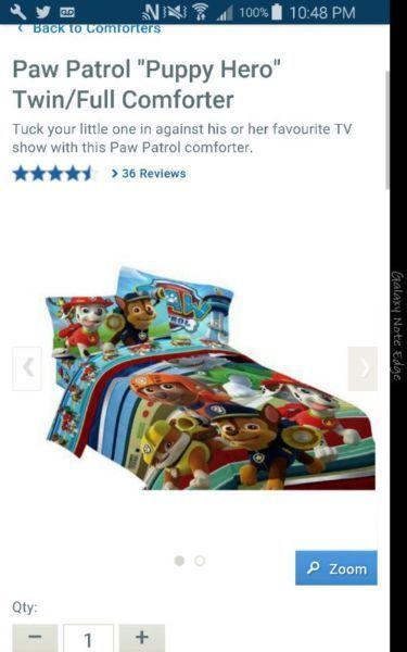 Paw patrol comforter and twin sheet set