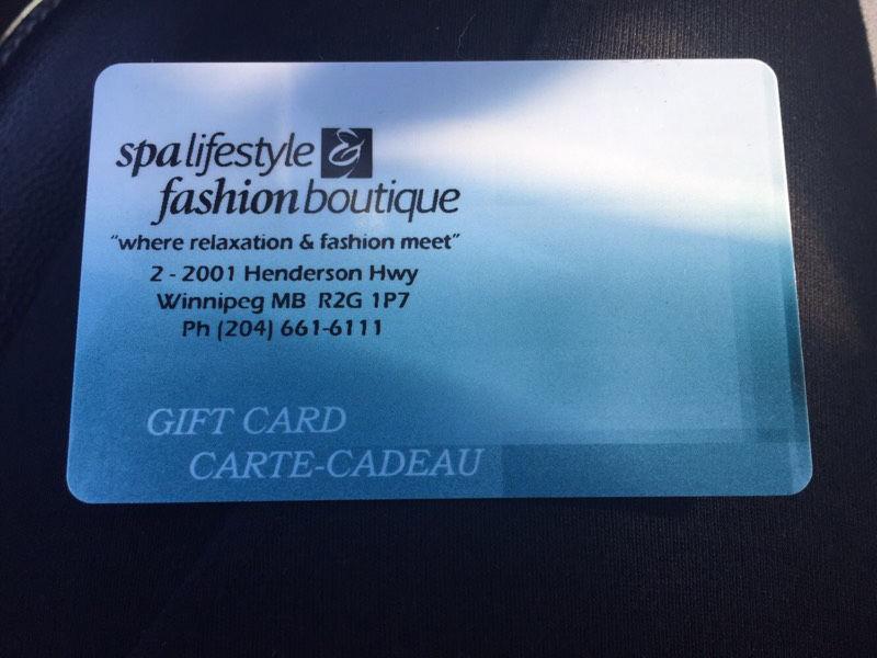 SPA LIFESTYLE GIFT CARD