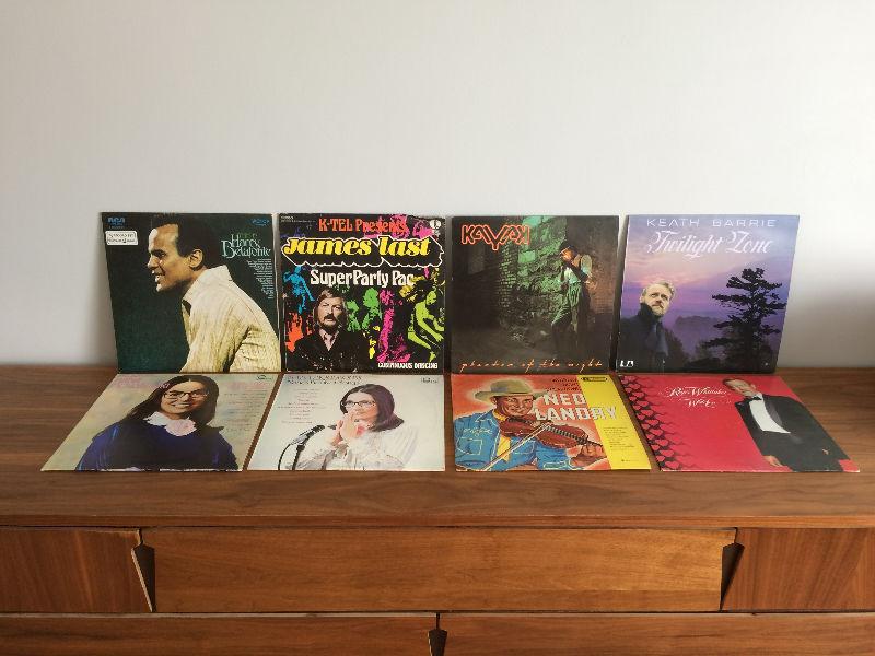 various vinyl records