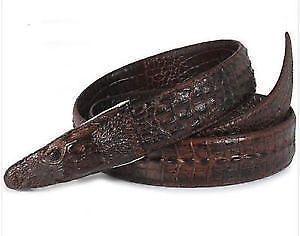 Brown Embossed Leather Belt
