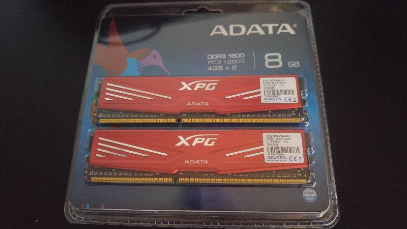 ADATA 8GB (2x4GB) DDR3 1600 RAM Sealed in Package - $50 OBO