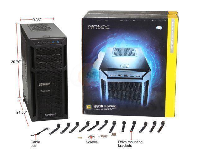Used Antec Eleven Hundred V2 Black ATX Mid Tower Computer Case