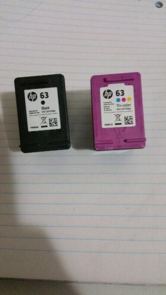 HP 63 Ink Cartridges, Black and Tri-Color