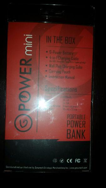 Portable Power Bank - Never used - 4500 MHA