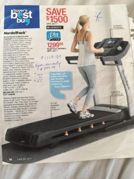 2013 Treadmill For Sale