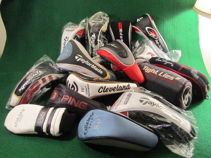 Assorted Golf Club Head Covers: Driver, Wood, Hybrid, Putter