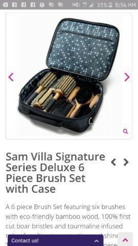 sam villa brush set never used