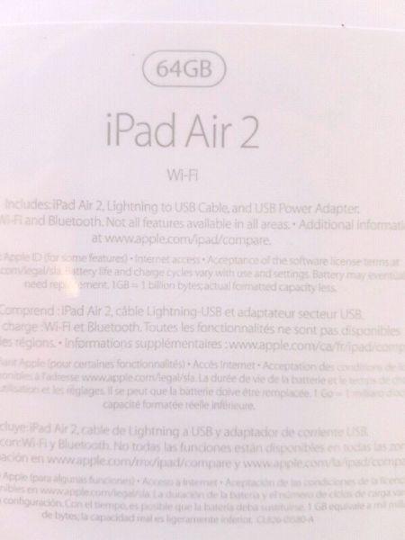 IPAD Air 2 Wi-Fi 64gb