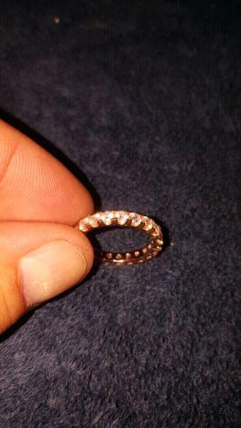Rose Gold Plated Diamond Ring